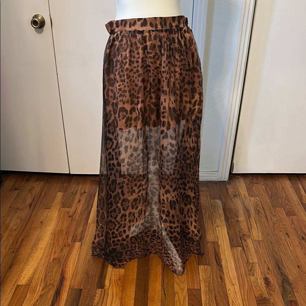 Leopard Print Maxi Skirt
